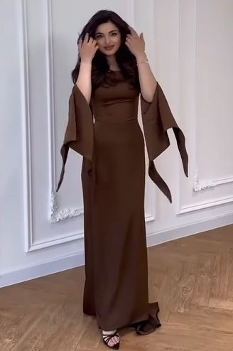 Women's Long Elegant Slim Fit Dress With Batwing Sleeves Casual Fashion Summer Spring/Autumn_ecoleips.com