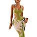 Women's Clothing Printed Swimsuit Women's One Piece Belly Covering Slim Sexy Sunscreen Gauze Skirt Beach Bikini Set_ecoleips.com