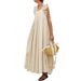 Women's Clothing Long Ear Shaped Versatile Vacation Spring And Summer Dress_ecoleips.com
