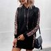 European American Cross-border Women's Spring And Autumn Fashion Long-sleeve Patchwork Design Comfortable Hooded Dress_ecoleips.com