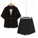 Women's Clothing Two Piece Suit Set Short Sleeved Blazer Simple And Casual Summer New Style Clothing_ecoleips.com
