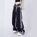 American Retro Cuffed Jeans For Women, Spring And Autumn High-waisted Straight-leg Niche Washed Distressed Wide-leg_ecoleips.com