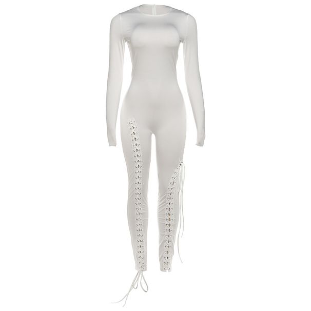 Women's Clothing Women's Long Jumpsuit Fashionable Sexy Hollowed Out Strappy Tight Fitting Autumn Winter Long Sleeved Style_ecoleips.com