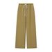 Women's Clothing Women's Stylish Trendy Casual Linen Blend Elastic Waist Pants Style Clothing For Formal & Casual For Women_ecoleips.com