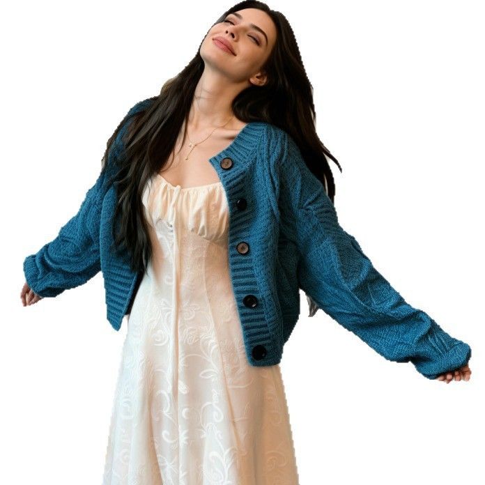 Women's French White Midi Dress – New Korean Style Elegant Flowy Gown For Spring Fall_ecoleips.com