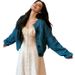Women's French White Midi Dress – New Korean Style Elegant Flowy Gown For Spring Fall_ecoleips.com