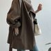 French Retro Style Mid-length Trench For Women, 2026 Spring New Model, Loose-fitting, Waist-cinching, Casual Stand-up_ecoleips.com