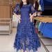 Elegant Lace Summer Dress for Women Breathable round Neck Floral Embroidery Casual Maxi Dress_ecoleips.com