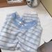Women's Skin Friendly Breathable Linen Striped Knit T-Shirt Highly Recommended Super Comfortable Flattering Early Spring Sun Protection Top_ecoleips.com