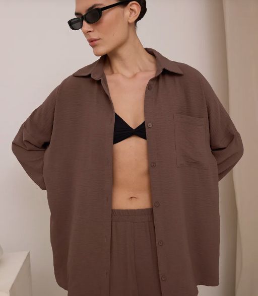 Women's Solid Color Cardigan & Wide-Leg Pants Set – Casual Comfort Outfit With Pockets | Relaxed Fit_ecoleips.com