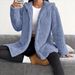 Cozy Fleece Hooded Sweatshirt For Women - Oversized Long Sleeve Pullover With Streetwear Style, Soft & Warm Autumn Winter Fashion_ecoleips.com