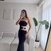 Women Sexy Pure Desire Vacation Style Hollow Out Slimming Tube Top Hip Wrap Dress Women's Summer Hollow Out Bodycon Vacation Dress_ecoleips.com