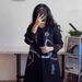 Muslim Outerwear New British Retro Motorcycle Print Long Robe Trench Coat Polyester Muslim Outerwear For Women_ecoleips.com