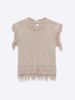 Fashion Versatile Light Khaki Fringed Knitted Sweater_ecoleips.com