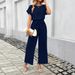 Women's Temperament Solid Color Wide Leg Straight Jumpsuit European American Ladies Commuting Clothing New_ecoleips.com