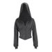 AD687 European American Cross-border Popular Hooded Cardigan Sweatshirt, Korean-style, Stylish, Slim-fit, Versatile Top_ecoleips.com