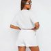 Women's Clothing Light Gray Short Sleeved T Shirt Sports Shorts Two Piece Casual Sports Suit_ecoleips.com