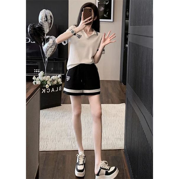 European Style Slimming Two Piece Set for Women Summer 2024 Fashionable Casual Sportswear Chic Youthful New Arrival_ecoleips.com
