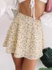 K Women's Floral Skirt, Printed Umbrella Skirt, Invisible Zipper Short Skirt, Large Skirt, High Waist_ecoleips.com