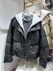 girl Girl Girl Korean Version Foreign Trade Original Down PU Waterproof 2025 New Cotton Coat Two-Piece Hooded Jacket For Women_ecoleips.com
