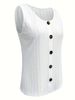 2025 Summer Slim Fit Tank New Slimming Camisole Outer Wear Sleeveless White Versatile Top_ecoleips.com