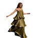 Women's Satin Camisole Layered Cake Dress Casual Loose Fitting Spring Summer Style Vacation Dress_ecoleips.com