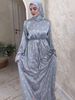 Women's Clothing Print Elegant Temperament Long Sleeved Long Skirt Loose And Comfortable Dress_ecoleips.com
