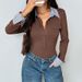 K New Commuting Sweet And Light Mature Style Fake Two-piece Striped Shirt Collar Long Sleeved Slim Fit Jumpsuit_ecoleips.com