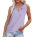 Women's Clothing Summer Fashion Round Neck Sleeveless Vest T Shirt Tops_ecoleips.com