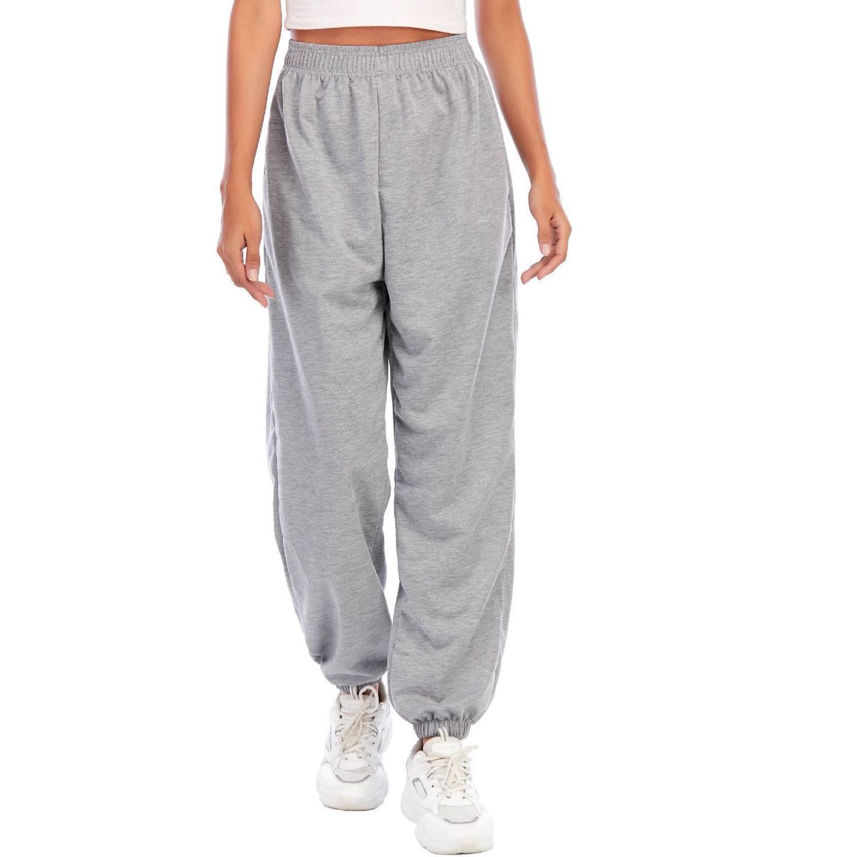 Women's Fleece Lined Casual Sports Jogger Pants Autumn Winter European American Style_ecoleips.com