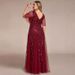 Large Size Bridesmaid Dress Toast Evening Dress 2025 New Beaded Mesh Slim Banquet Host Dress_ecoleips.com