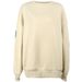 Oversized Graphic Print Sweatshirt For Women – Trendy Streetwear Pullover (XS-XL, Soft Grey & Beige)_ecoleips.com