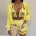 Female Clothing Sexy Printed Suspender Shirt Shorts Three-piece Suit For Women_ecoleips.com