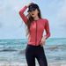 Women's Conservative Two Piece Swimsuit Long Sleeve Top And Long Pants Sun Protection Suitable For Hot Springs Diving And Surfing New Style_ecoleips.com