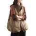 Women's Lightweight Down Vest With High Warmth, Fashionable Stand Collar Design, Polyester Shell, Packable For Travel_ecoleips.com