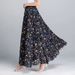 Womens Summer Autumn High Waist Skirts Elastic Waist Midi Full Long Skirt Print A-Line Mother Dance Swing Chiffon Skirt DURIKIES_ecoleips.com