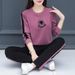 Women's Clothing Korean Style Sports Suit Set Round Neck Sweatshirt Casual Two Piece Loose Fit Plus Size Trendy Spring Autumn_ecoleips.com