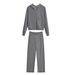 Women's Clothing Velvet Hooded Sweater Jacket/sweatpants Casual Pants Practical Lazy Two Piece Suit New Style_ecoleips.com