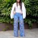 Women's Clothing Temperament Lace Splicing Casual Jeans_ecoleips.com