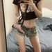 Women's Clothing Large Size Fat Mm Summer New Hot Girl Orange Low Waist Denim Shorts Female Slim Hip Wide Leg Hot Pants Female_ecoleips.com