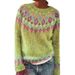 3D Digital Print Knit Sweatshirt – Soft & Stylish Round Neck Long Sleeve Top For Women (Oversized Fit, Versatile Casual To Office Wear)_ecoleips.com