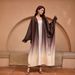Muslim Dress Women Elegant Gradient Abaya Dress – Modest Batwing Sleeve Kaftan For Muslim Women (One Size, Fashion) One-Size Versatility_ecoleips.com