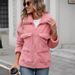 Women's Clothing Cozy Fleece Jacket With Oversized Lapel & Zip Pockets – Soft & Warm Women's Outerwear, Loose Fit, Long Sleeve, Streetwear Fashion_ecoleips.com