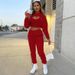 Women's 3 Piece Set Hooded Fleece Sweatshirt Long Pants Vest Long Sleeve Trendy European American Style_ecoleips.com