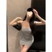 Summer European And American Sexy Hot Girl Dress, Women's Backless Strapless Slim-fit Bodycon Short Dress_ecoleips.com