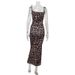 Women's Clothing Women's Leopard Print Suspender Dress Sexy High Waist Slit Hip Long Skirt_ecoleips.com