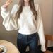 girl 2025 Autumn Winter Korean Off-Shoulder Lazy Style Solid Color Knitted Women Batwing Sleeve Sweater Versatile Pullover_ecoleips.com
