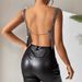 Women's Clothing Nightclub Party Disco Sexy Metal Diamond Mesh Backless Tank Top_ecoleips.com