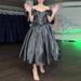 Elegant Off Shoulder Satin Evening Dress Women Fashion Hight Waist Formal Party Dress Sexy Strapless Backless Slim Solid Dress_ecoleips.com