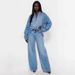 Women's Denim Pants Set Large Size Long Sleeve Top With Lapel American Style New Arrivals_ecoleips.com